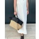 Large capacity casual hand-held grass woven tote bag - Memoo.com